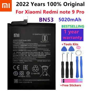100% Oriģināls Jaunu 5020mAh BN53 Rezerves Akumulatoru Xiaomi Redmi, ņemiet vērā, 9 Pro Bateria Mobilo Telefonu Baterijas Bezmaksas Rīki