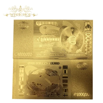 10pcs/daudz Eiro Banknotes 500 EUR Zelta Folija Banknotes tiek Viltotas Naudas Savākšanas un Dāvanas