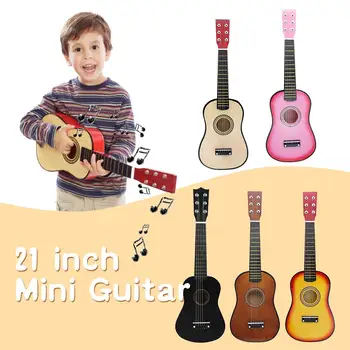21/23 collu masīvkoka 6 Mini Stīgas Akustiskās Ģitāras Stīgu Akustiskās Guitarrafor Bērniem Prakse Iesācējiem Mājās-izglītība