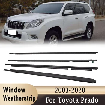 4gab Auto stiklu Weatherstrips Gumijas Durvju Liešanas Apdares Ārējais Loga Stikls Zīmogs Jostas Toyota Prado 2003. līdz 2009., 2010-2020