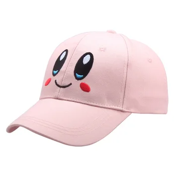 58-60cm Anime Zvaigžņu Kirby Beisbola cepure naģene Anime Attēls Ar Ausīm) Kokvilnas Universāls Regulējams Cosplay Cepuri Dzimšanas dienas Dāvanas