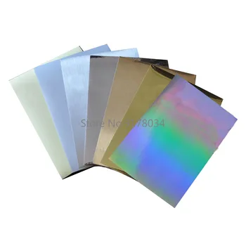 A4 tukšu Zelta Pārredzamu HOLOGRAMMAS SUDRABA uzlīmju papīrs LĀZERA printeri, Augstās kvalitātes profesionālu īpašu slāni, 10pcs