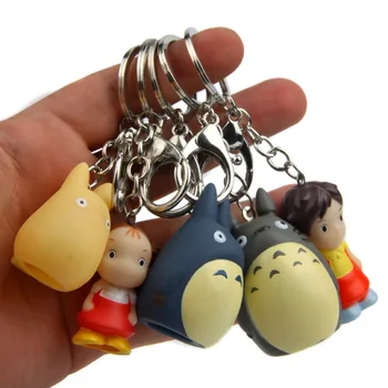 Auto Keychain Miyazaki Anime Totoro Metienu Meitene Gumijas Atslēgu piekariņi, Atslēgu piekariņi Auto Siksniņa par Taustiņiem KeyRing Dekorācijas, Aksesuāri, Dāvanu