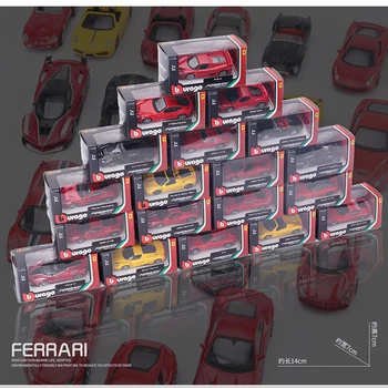 Bburago 1:43 Mini la Ferrari 16M 599 ENZO F12 F40 FXXK Kalifornijas sakausējuma super rotaļu automašīnu modelis ar Die-cast mini kolekcija