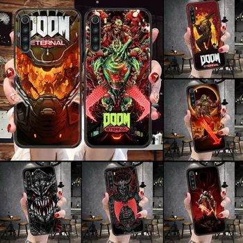 Doom spēle nav MŪŽĪGS Phone Gadījumā Xiaomi Redmi Piezīme 7 8 9 10 7.A 8T 9.A 9T 9S 10S Pro black 3D bufera mākslas Etui silikona atpakaļ luksusa