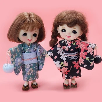 HOUZIWA OB11 Leļļu Apģērbs Kimono Kostīms YMY PĢS 1/12 Bjd Drēbes