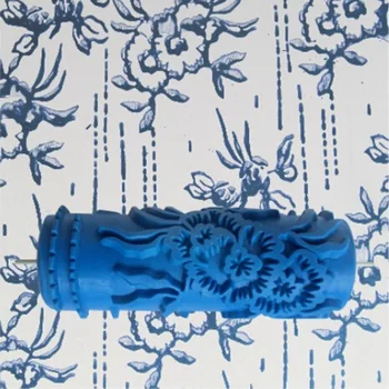 Instrumenti, piederumi - 5inch 3D gumijas sienas gleznojums, navi, 075Y,zilu krāsu rullīti sienu apdarē bez rokturis rokturis