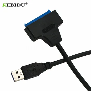 KEBIDU USB 3.0 SATA Kabeli 22 Pin Sata USB Adapteris līdz 5Gbps Atbalstu 2.5 Collas Ārējo SSD HDD Cieto Disku, CD Rom, DVD