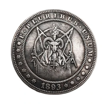 Klaiņot Niķeļa Monēta 1893 Amerikāņu Morgan Ceļinieks Piemiņas Monētu Kolekcijas Mājas Apdare Amatniecības Suvenīri Darbvirsmas Rotājumi