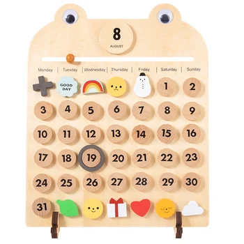 Montessori Koka Galda Kalendārs Laika Stacija Valdes Rotaļlietas, Mācību metodisko materiālu Mācību Bērniem, Skolas Gudrs Valde