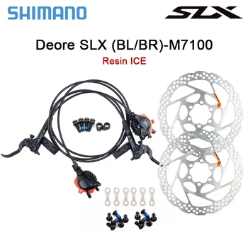 Shimano DEORE SLX M7100 Bremžu Kalnu Velosipēds Hidrauliskās Disku Bremzes BR BL M7100 pa Kreisi un pa Labi MTB Daļa RT56 RT76 RT66 Velosipēdu Rotori