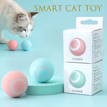 Smart Cat Rotaļlietas Automātiskā Lodīšu Elektriskā Kaķis Rotaļlietas Interaktīvas Kaķiem Mācību Self-pārvietojas Kaķēns Rotaļlietas, Mājdzīvnieku Piederumi
