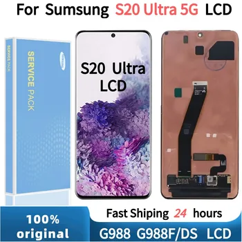 Sākotnējā AMOLED Samsung Galaxy S20 ultra Lcd G988/988F Displejs, Touch Screen Digitizer Montāža Samsung S20u Remonta Daļas