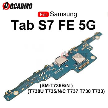 Uzlādes Ports Samsung Galaxy Tab S7 FE 5G T736 T738U T730 T733 T735 Lādētāju Dock Savienotājs Valdes Flex Kabelis Nomaiņa