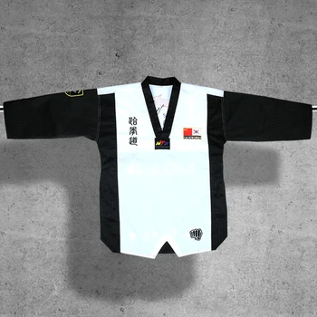 Vairumtirdzniecības PineTree Taekwondo Vienotu TKD Dobok WTF Logo bērnu bērni meiteņu uniforma apģērbs atbilstu mazuļa Dzimšanas dienas Dāvana