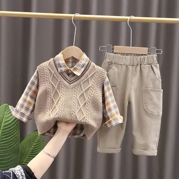Zēnu Uzvalki Jauno Pavasara Un Rudens Modeļi Gadījuma Modes Bērnu Drēbēm 0-5 Gadus Vecu Bērnu Komplekts